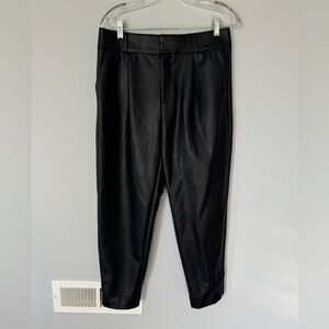 Banana Republic Black Vegan Leather Pants Size 6.  Brand New w/ Tags
